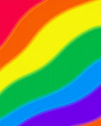 Rainbow Wave Colorful Abstract Design Rug
