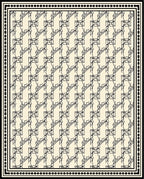 Art Deco Line Art Geometric Pattern Rug