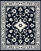 Classic Floral Vine Patterned Rug