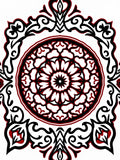 Monochromatic Ornamental Medallion Rug