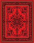 Ornate Vintage Red Floral Design Rug