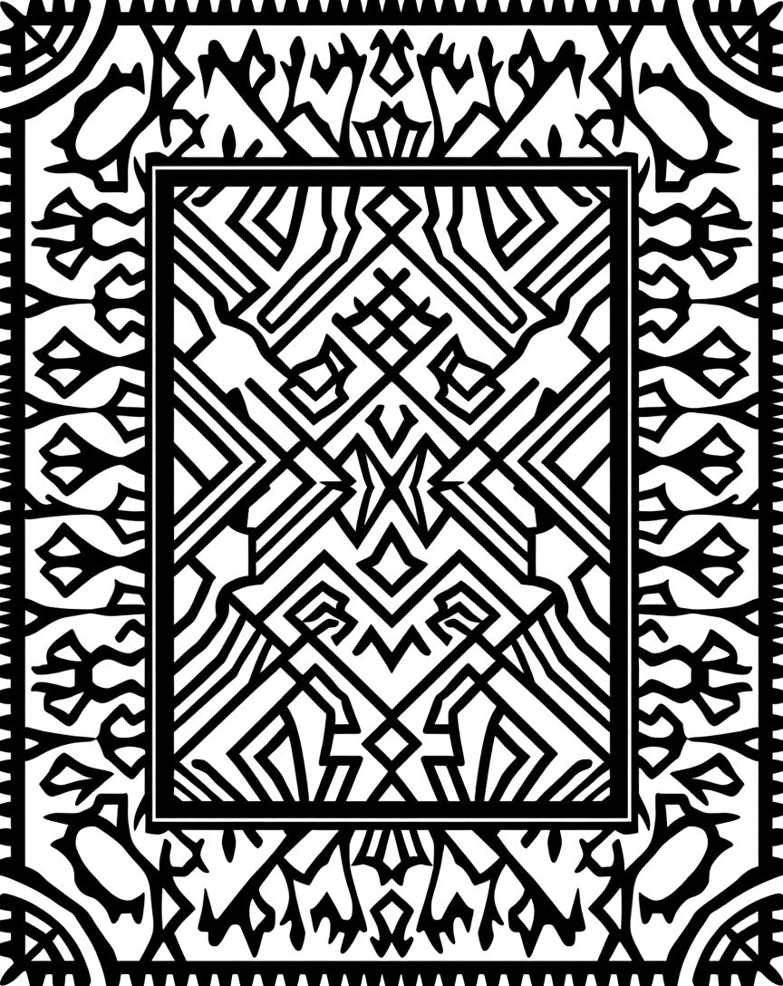 Bold Abstract Geometric Art Rug