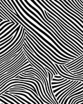 Bold Black White Wavy Stripes Rug