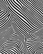 Bold Black White Wavy Stripes Rug
