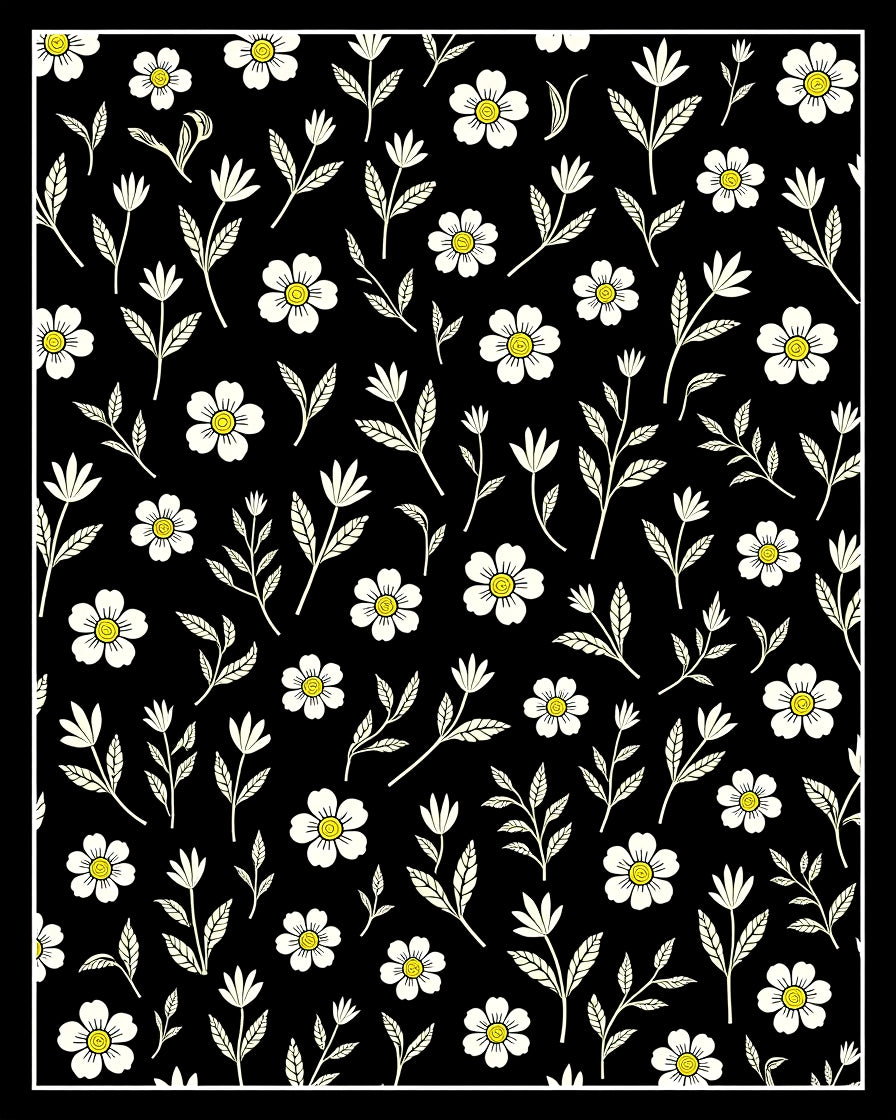 Whimsical Floral Pattern Rug