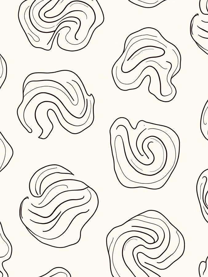 Abstract Swirl Contour Pattern Rug