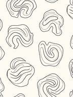 Abstract Swirl Contour Pattern Rug