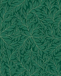 Elegant Green Leaf Pattern Design Rug