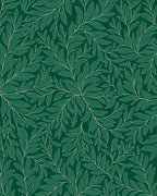 Elegant Green Leaf Pattern Design Rug