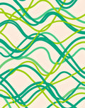 Abstract Swirls Green Teal Rug