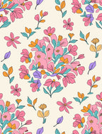 Retro Floral Pattern Rug