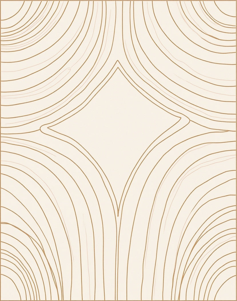 Abstract Organic Line Art Rug