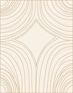 Abstract Organic Line Art Rug