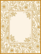 Antique Floral Vine Pattern Rug