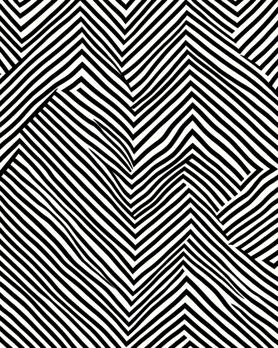 Black White Optical Illusion Pattern Rug