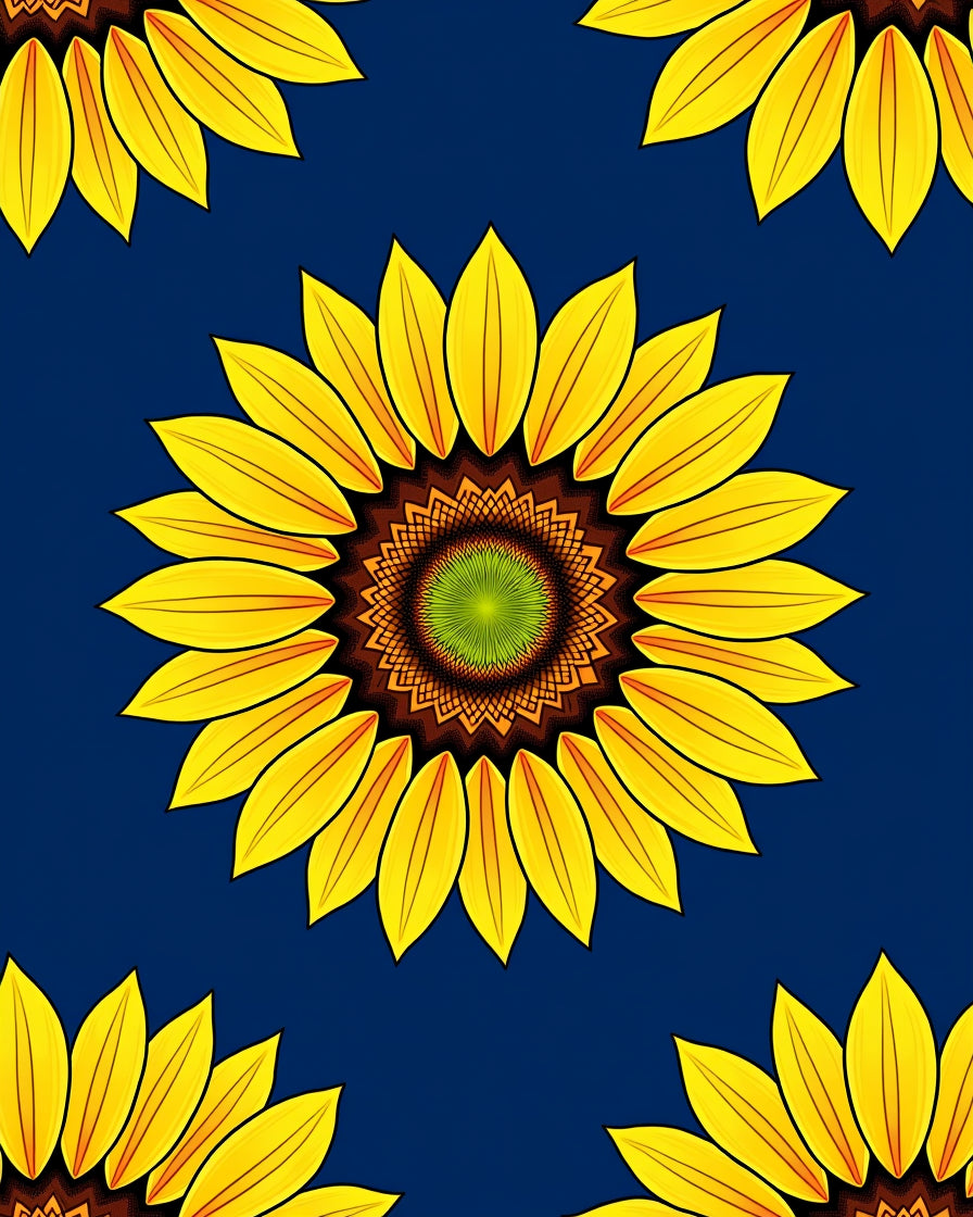 Vibrant Sunflower Pattern Rug