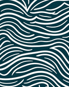 Modern Abstract White Wave Design Rug