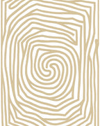 Abstract Swirl Line Pattern Rug
