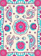 Floral Paisley Vibrant Pattern Rug