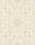 Neutral Tones Stylized Floral Medallion Rug