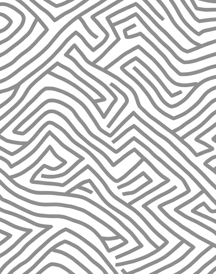 Abstract Labyrinth Geometric Pattern Rug