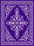 Deep Violet Floral Swirls Design Rug