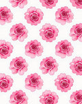 Pink Rose Patterned Floral Design Rug