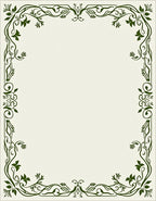Elegant Green Floral Border Design Rug