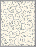 Elegant Swirl Patterned Cream Gray Rug