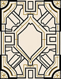 Geometric Lines Art Deco Design Rug