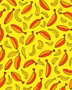Vibrant Banana Pattern Accent Rug