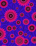 Vibrant Pink Floral Swirls Rug