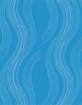 Blue Flowing Line Abstract Design Rug