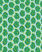 Leafy Pattern Green Yellow Accents Rug