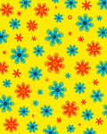 Retro Flowers Pattern Rug