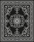 Classic Floral Border Design Rug