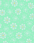 Retro Daisy Floral Pattern Rug
