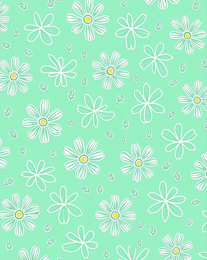 Retro Daisy Floral Pattern Rug