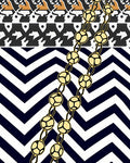 Bold Geometric Chevron Link Pattern Rug