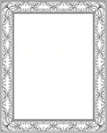 Classic Black Scrollwork Decorative Frame Rug