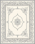 Ornate Floral Scrollwork Pattern Rug