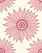 Pink Daisy Pattern Design Rug
