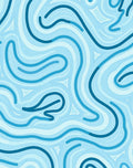 Oceanic Swirl Pattern Design Rug