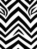 Bold Black White Zigzag Pattern Rug