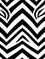 Bold Black White Zigzag Pattern Rug