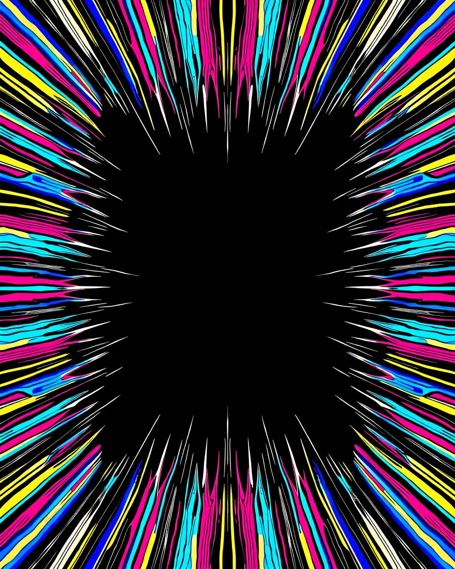 Radial Burst Abstract Graphic Pattern Rug