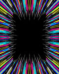 Radial Burst Abstract Graphic Pattern Rug