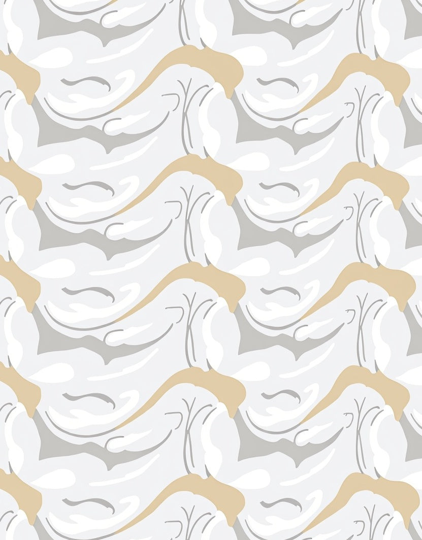Abstract Organic Wave Pattern Rug