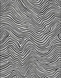 Abstract Black White Wavy Strokes Rug