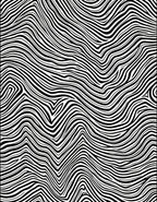 Abstract Black White Wavy Strokes Rug